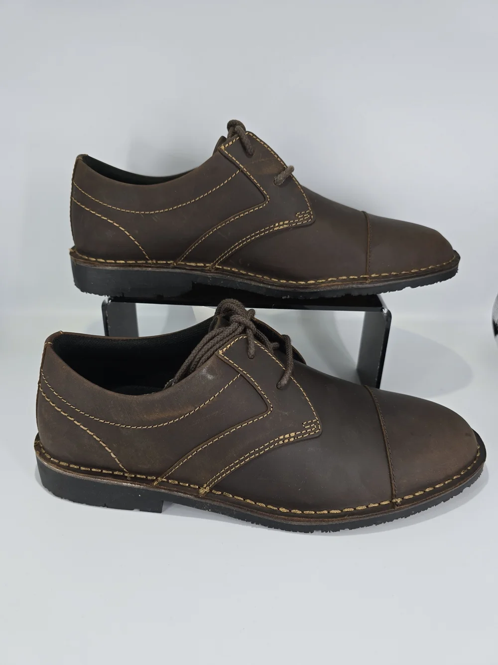 Rockport Men’s Urban Edge Captoe Oxford Dark Brown Leather Shoes NIB